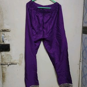 Alia Cut Kurta Set Purple With Pant And Dupatta