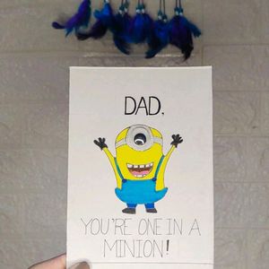 Handmade Minion Father's Day Card 🥰