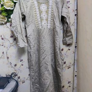 Best Grey Colour Solid Kurta 😍