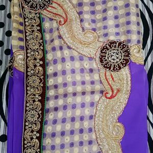 purple💜 Georgette Saree For Party Wear