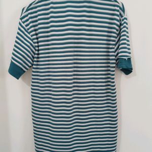 Striped Collar Neck Tshirt