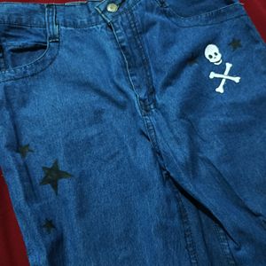 🌷Unisex Custom Skull Jeans ☠️