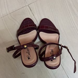 Maroon High Heels - 38 Size