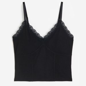 Lace-trimmed Strappy Top