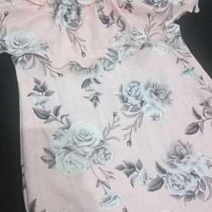 Brand New Flower Print Off Shoulder Top For Girls