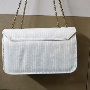 Off White Cute And Ethnic Sling Bag