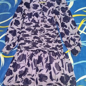 TOKYO TALKIES Fit And Flare Purple Dress