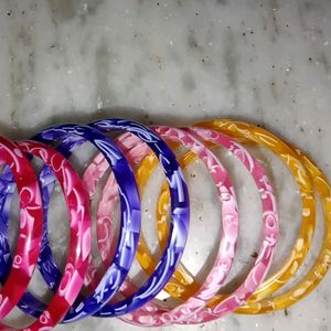 Pair Of 4 Colour Kids Bangles For 8-12 Years Girls