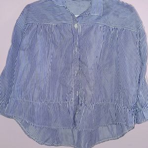 Blue Checkered Top For Girls