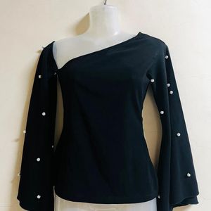 Korean Designer Black Top