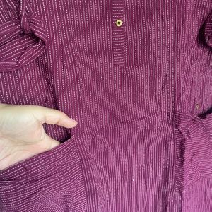 Purple Kurti With Pant