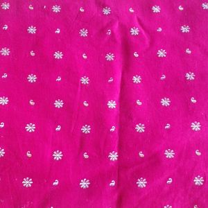 Pink Cotton  Saree