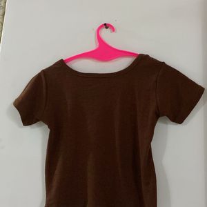 Brown Crop Top