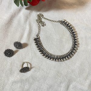 Oxidised Jewellery Set