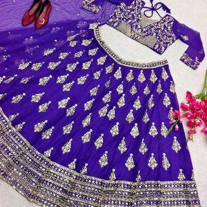 Embroidery Sequence Work Lehenga Choli