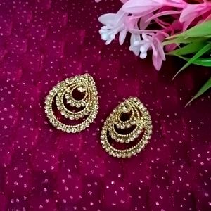 Golden Party Wear Earrings