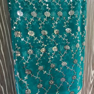 Party Wear Saree With Blouse Piece