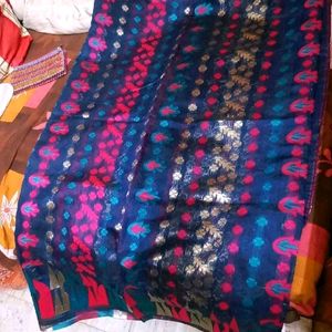 beautiful jamdani saree