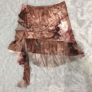 Asymmetrical Ruffle Skirt.