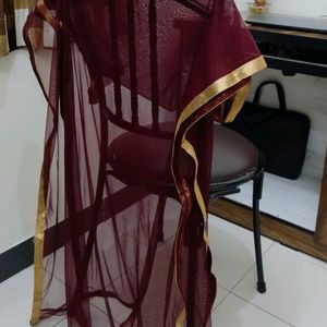 Premium Quality Dupatta With Copper Golden Boar