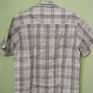 White Check Shirt Half Sleeves