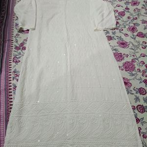 Shiny White Kurti 🔥