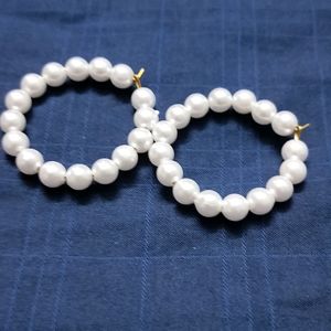 White Pearl Earrings