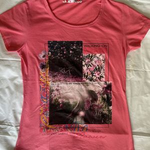 Girls Pink Medium T Shirt