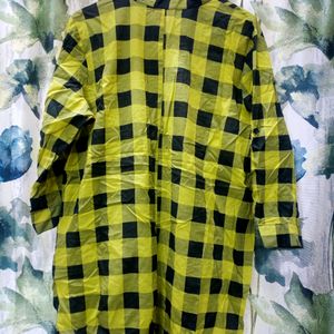 Black And Yellow Cotton Tunic Top