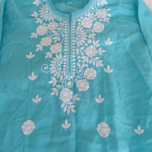 Chikankari Cotton Kurti