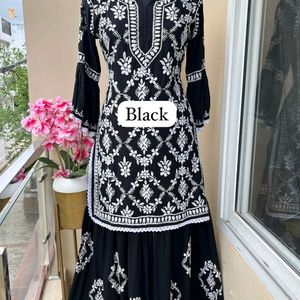 Chickenkari Kurta With Garara