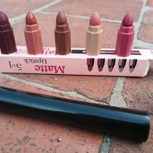 Matte Lipstick 5 In 1 Nude Edition
