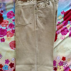 New Lee jeans, Tan Colour, 32" Waist, 43" Length