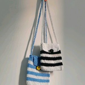 New Sling Bags For Girls Blue And Black