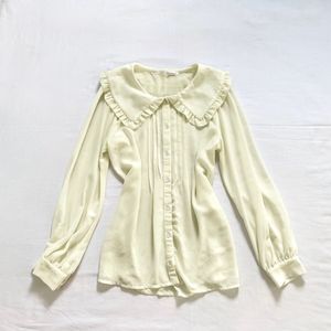 Peter Pan Collared Korean Office Blouse Top