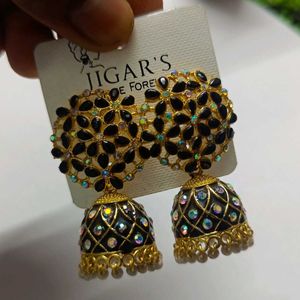 Beautiful Black Finished Earring Adorable Design