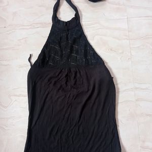 Sleeveless Women Black Top