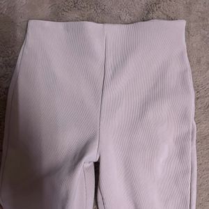 Zara Stretch Leggings With Slit At Hem