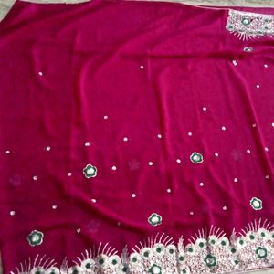 Rani Colour Brand New Saree