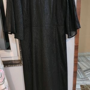 Black Maxi Wrap-up Dress