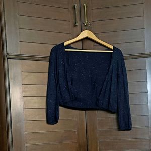 Only Women's Blue 3/4 Bolero Knit Shrug