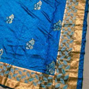 Full Shinning Maggam Work Georgette Saree