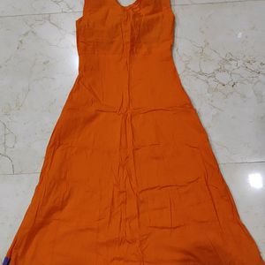 Sleeveless Ladies Top Orange Colour