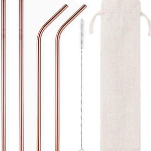 FORKLS Stainless Steel Straws Ultra Long Reusable