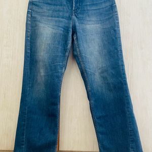 High Waist Denim Jeans Straight Fit