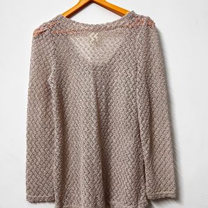 New Beige Crochet Shirt