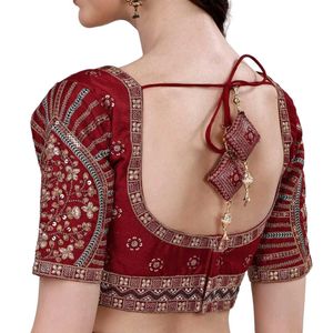 New Maroon Designer Blouse