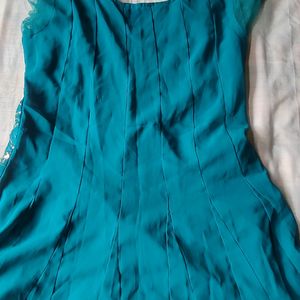 Sea Green Anarkali Designed Women's Kurta