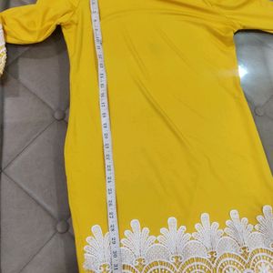 Beautiful Yellow Embroidered Dress