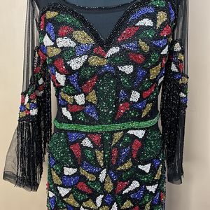 Heavy Embellished Cocktail Gown